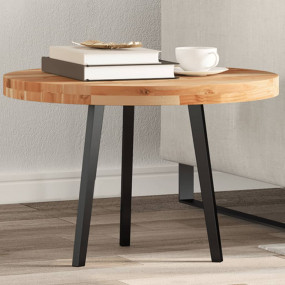 Table Top Natural Solid acacia wood 23.6 in diameter Du...