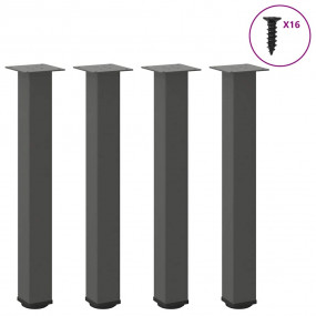 Coffee Table Leg Anthracite Powder-Coated Steel Adjusta...