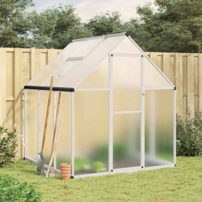 Greenhouse Silver and clear Aluminum, Polycarbonate Med...