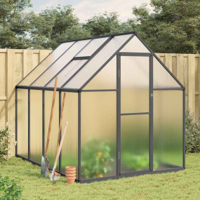 Greenhouse Anthracite, Transparent Aluminum, Polycarbon...