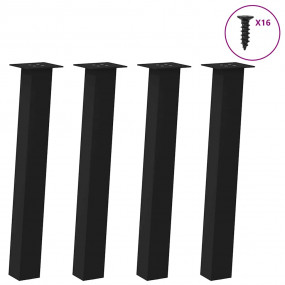Coffee Table Leg Black Powder-coated steel 28.3 in Slee...