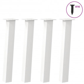 Coffee Table Leg White Powder-Coated Steel 28.3 in Dura...