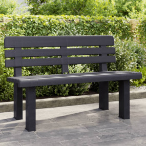 Garden Bench Anthracite Polypropylene 43.3 in Durable