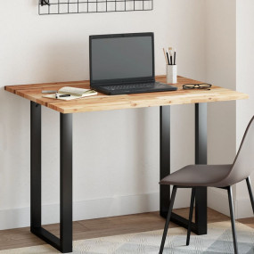 Table Top Natural Wood Solid Acacia wood 39.4 x 31.5 in...