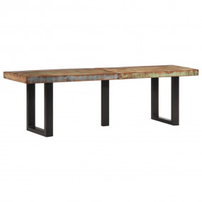 Bench Brown and black Solid Reclaimed Wood