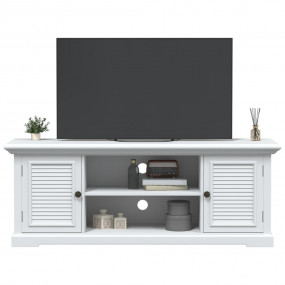 TV Cabinet White Engineered Wood Medium TV Cabinet Rect...