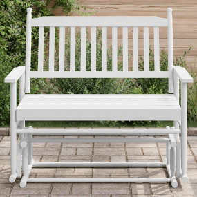 Glider Bench White Solid Poplar wood Medium Glider Benc...