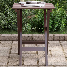 Side Table Brown Solid Poplar wood Small Foldable