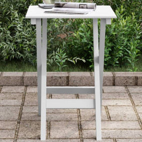 Side Table White Solid Poplar Wood Small Foldable End T...
