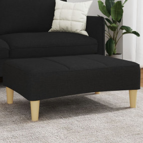 Footstool Black Polyester, plywood, plastic, foam