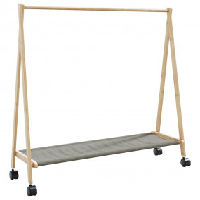 Clothes Rack Bamboo Varnished Finish 41.7 x 13.4 x 41.9...