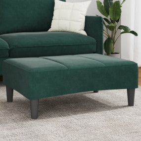 Footstool Dark Green Velvet (100% polyester), plywood, ...