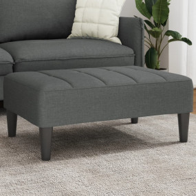 Footstool Dark grey 100% polyester, plywood, plastic, f...