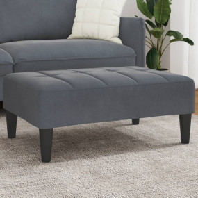 Footstool Dark Grey Velvet (100% polyester), plywood, p...