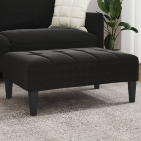 Footstool Black Velvet (100% polyester), Plywood, Foam ...