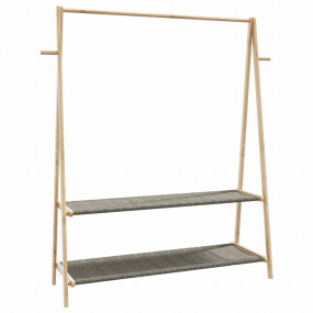 Clothes Rack Natural bamboo Bamboo 52.0 in x 17.9 in x ...