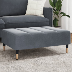 Footstool Dark Grey Velvet (100% polyester), plywood, f...
