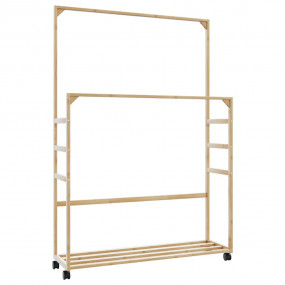 Clothes Rack Bamboo Natural Bamboo 35.4 x 13.8 x 61.0 i...
