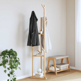 Coat Stand Natural Bamboo Tall and Slim Minimalist Coat...
