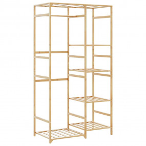 Clothes Rack Natural Bamboo 39.4 in x 19.7 in x 72.6 in