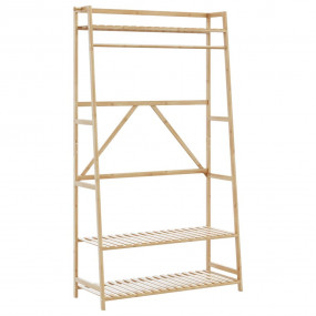 Clothes Rack Natural Bamboo 43.3x15.7x70.9 in Bamboo Cl...