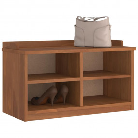 Hallway Bench Natural wood Solid pine wood, Engineered ...