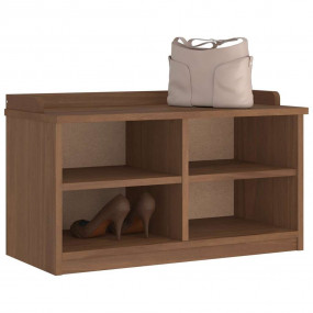 Hallway Bench Walnut Solid pinewood and engineered wood...