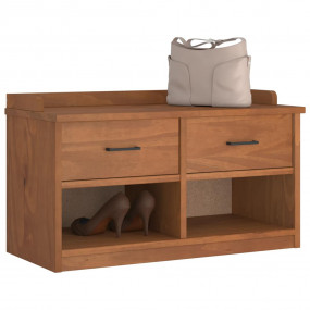Hallway Bench Acacia wood finish Solid pinewood Medium ...
