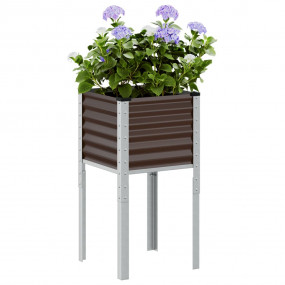 Garden Planter Brown Steel Medium Garden Planter Square