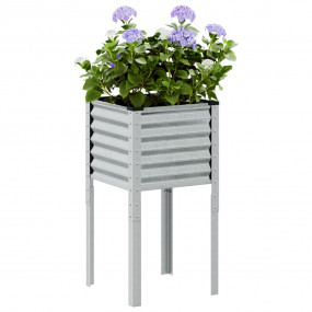 Garden Planter Galvanized Galvanized Steel 17.7 x 17.7 ...