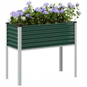 Garden Planter Green Steel Large Durable Garden Planter
