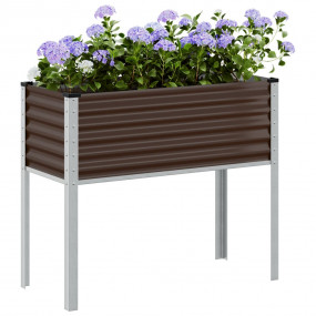 Garden Planter Brown Steel Large Durable Garden Planter