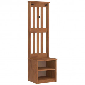 Hall Tree Brown Solid Pine wood, Engineered wood Medium...