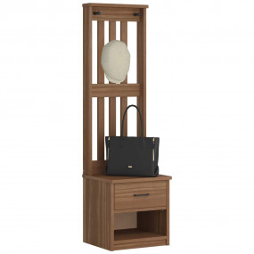 Hall Tree Walnut wood Solid pine wood, engineered wood ...