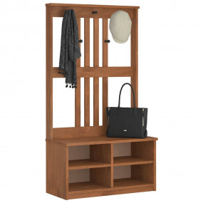 Hall Tree Acacia wood finish Solid pine wood, engineere...
