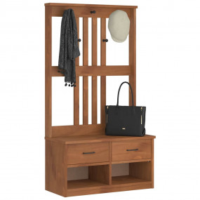 Hall Tree Acacia wood finish Solid pine, engineered woo...