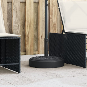 Umbrella Base Black Polyethylene and Concrete 55 lb