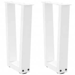Dining Table Leg White Powder-coated Steel Small Adjust...
