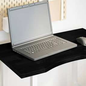Desk Top Dark Brown Solid Oak Wood Medium Desk Top Rect...