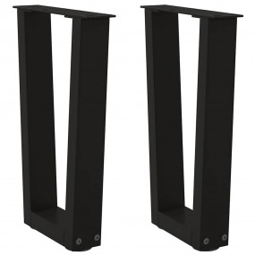 Dining Table Leg Black Steel 15 x Adjustable Feet