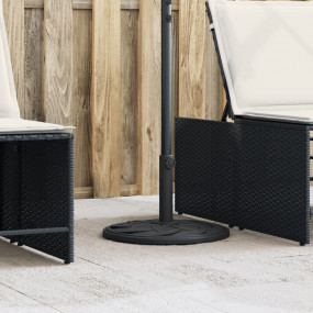 Parasol Base Black Polyethylene, concrete, and iron Med...