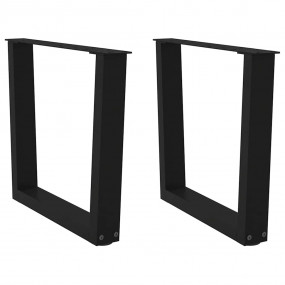 Dining Table Leg Black Powder-coated steel Medium Adjus...
