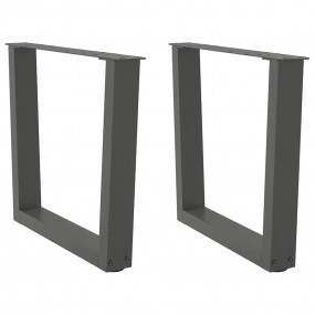 Dining Table Leg Anthracite Powder-Coated Steel Standar...