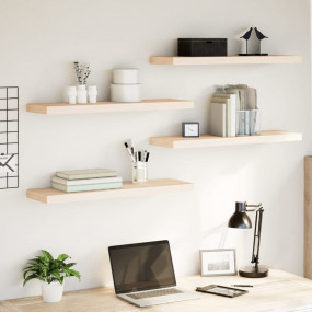 Floating Shelf Set of 4 Oak Engineered wood with oak ve...