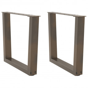 Dining Table Leg Natural steel Powder-Coated Steel 19.7...
