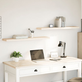 Floating Shelf Set of 2 Oak Engineered wood with oak ve...
