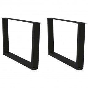 Dining Table Leg Black Powder-coated steel
