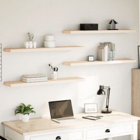 Floating Shelf Set of 4 Oak Engineered wood with oak ve...
