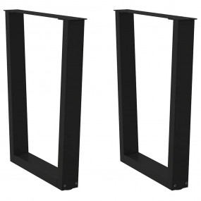 Dining Table Leg Black Powder-coated steel Medium