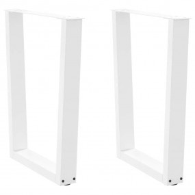 Dining Table Leg White Powder-coated steel Medium Adjus...